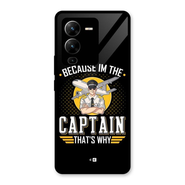 I M Captain Glass Back Case for Vivo V25 Pro