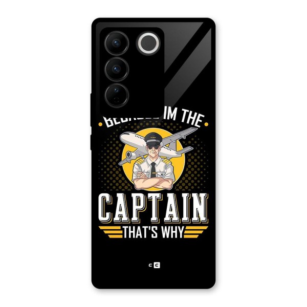 I M Captain Glass Back Case for Vivo V27