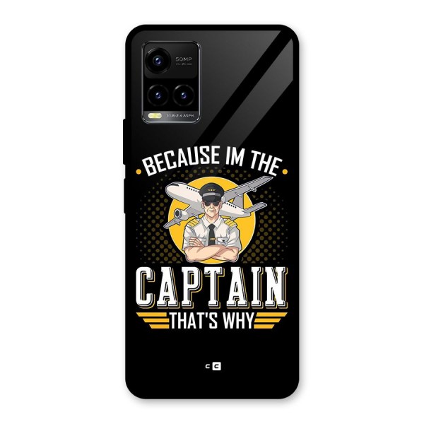 I M Captain Glass Back Case for Vivo Y21G