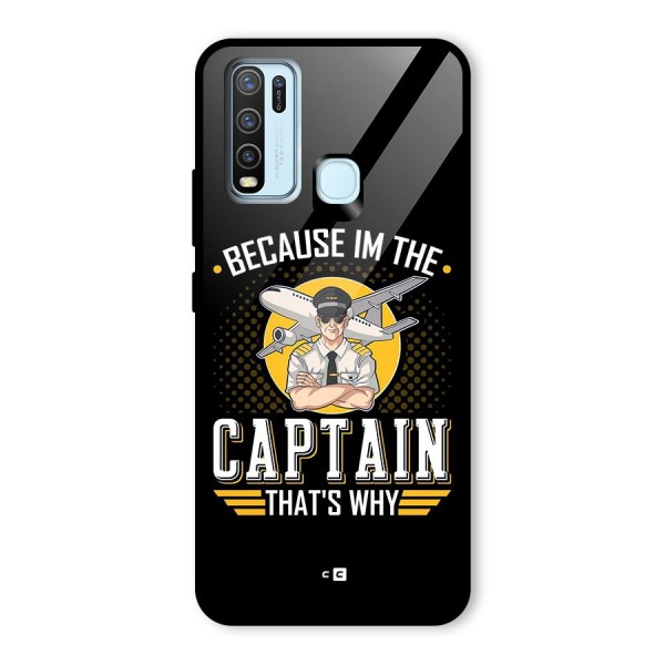 I M Captain Glass Back Case for Vivo Y30