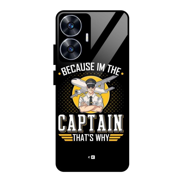 I M Captain Glass Back Case for realme C55