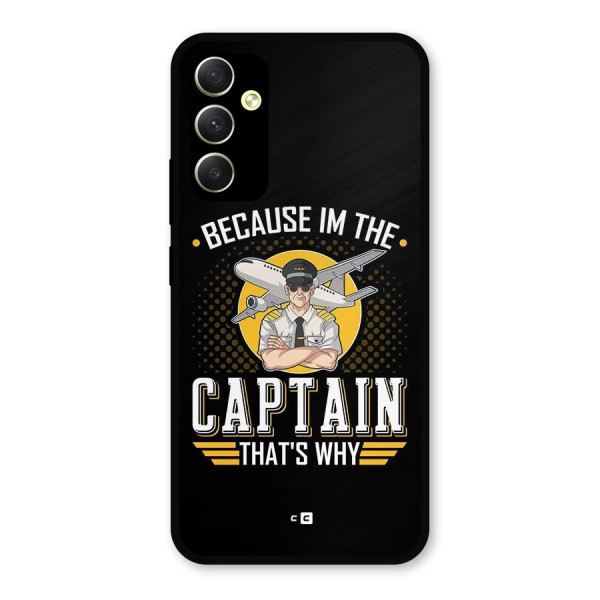 I M Captain Metal Back Case for Galaxy A34