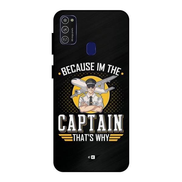 I M Captain Metal Back Case for Galaxy M21