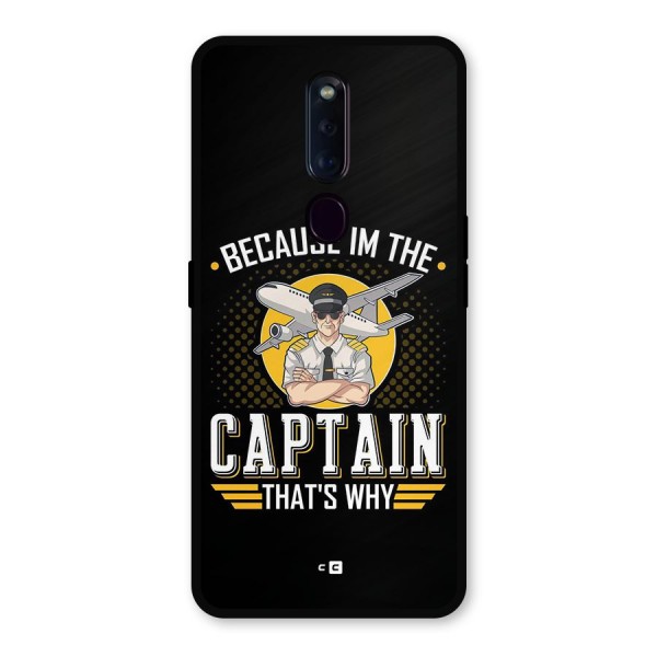 I M Captain Metal Back Case for Oppo F11 Pro