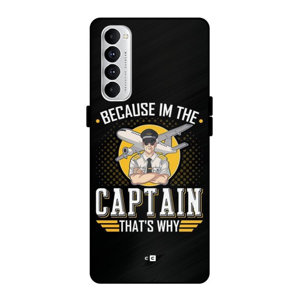 I M Captain Metal Back Case for Oppo Reno4 Pro