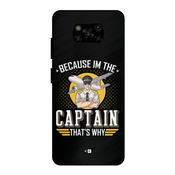 I M Captain Metal Back Case for Poco X3