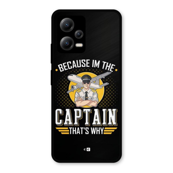 I M Captain Metal Back Case for Poco X5