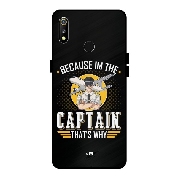 I M Captain Metal Back Case for Realme 3