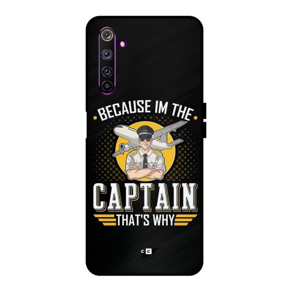 I M Captain Metal Back Case for Realme 6 Pro