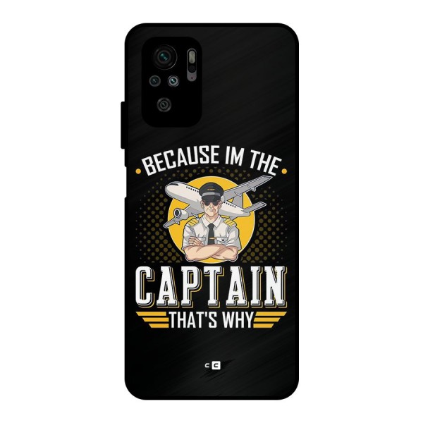 I M Captain Metal Back Case for Redmi Note 10