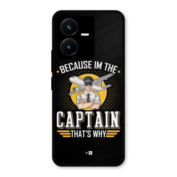 I M Captain Metal Back Case for Vivo Y22s