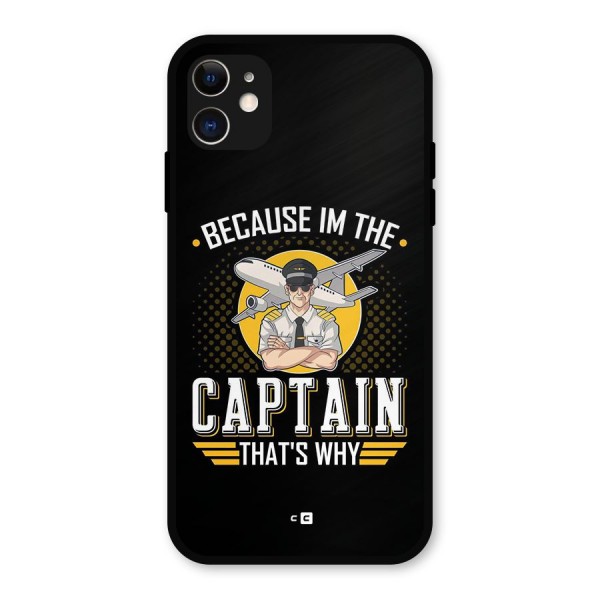 I M Captain Metal Back Case for iPhone 11