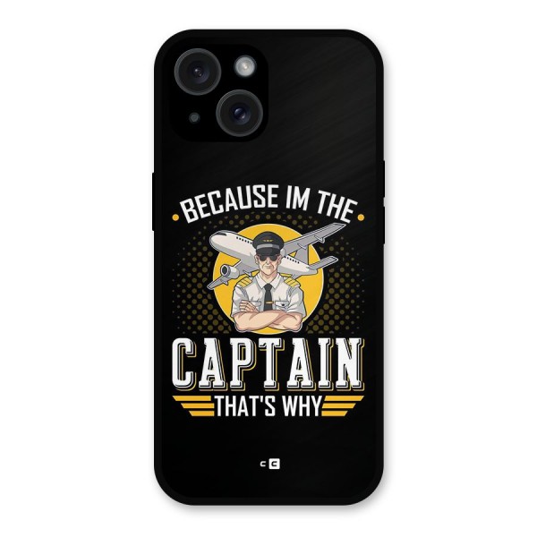 I M Captain Metal Back Case for iPhone 15