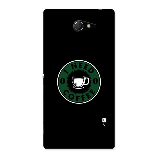 I Need Coffee Classic Back Case for Sony Xperia M2