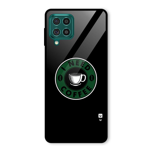 I Need Coffee Classic Glass Back Case for Galaxy F62