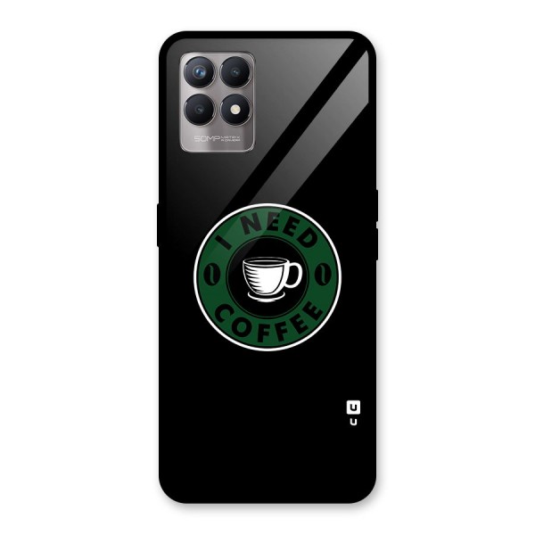 I Need Coffee Classic Glass Back Case for Realme 8i