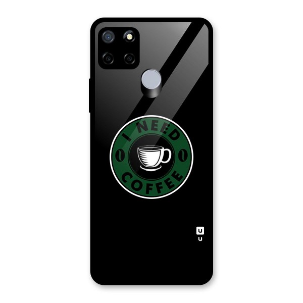 I Need Coffee Classic Glass Back Case for Realme C12