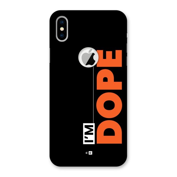 I am Dope Back Case for iPhone XS Logo Cut