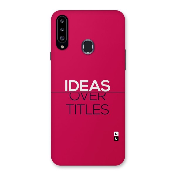 Ideas Over Titles Back Case for Galaxy A20s