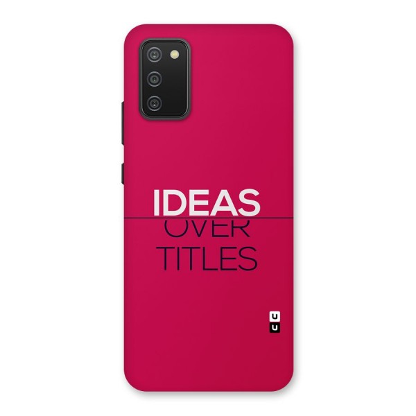 Ideas Over Titles Back Case for Galaxy M02s