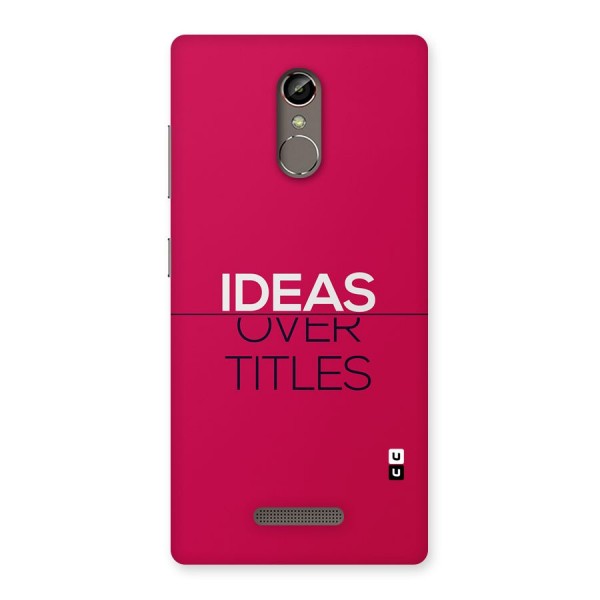 Ideas Over Titles Back Case for Gionee S6s