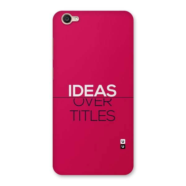 Ideas Over Titles Back Case for Vivo Y55s