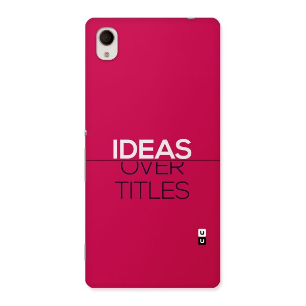 Ideas Over Titles Back Case for Xperia M4 Aqua