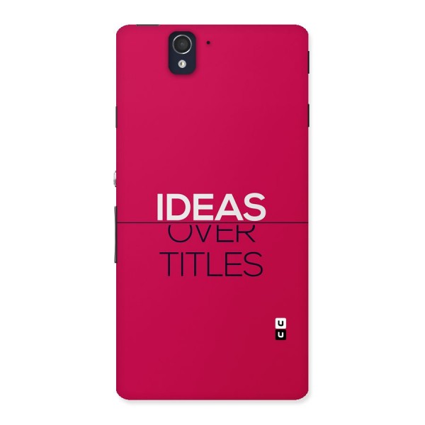 Ideas Over Titles Back Case for Xperia Z