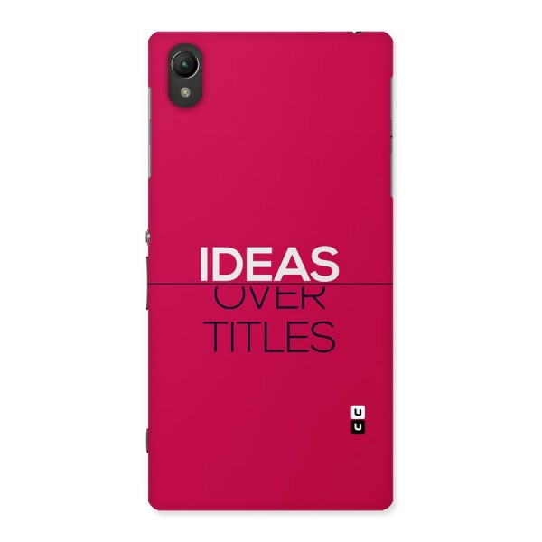 Ideas Over Titles Back Case for Xperia Z1