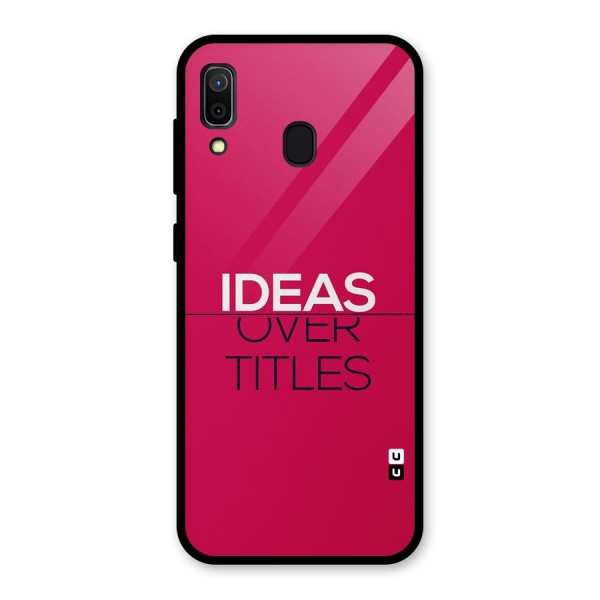 Ideas Over Titles Glass Back Case for Galaxy A30