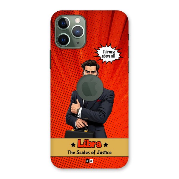 Impartial Libra Back Case for iPhone 11 Pro Logo Cut