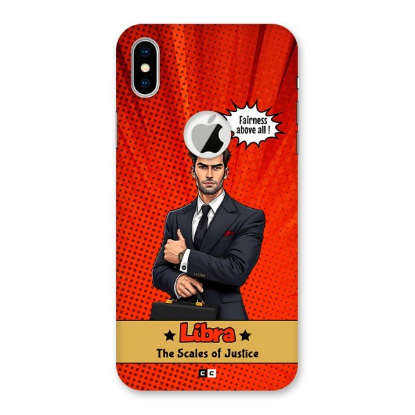 Impartial Libra Back Case for iPhone XS Logo Cut