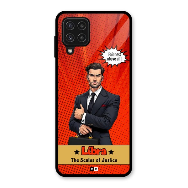 Impartial Libra Glass Back Case for Galaxy A22 4G