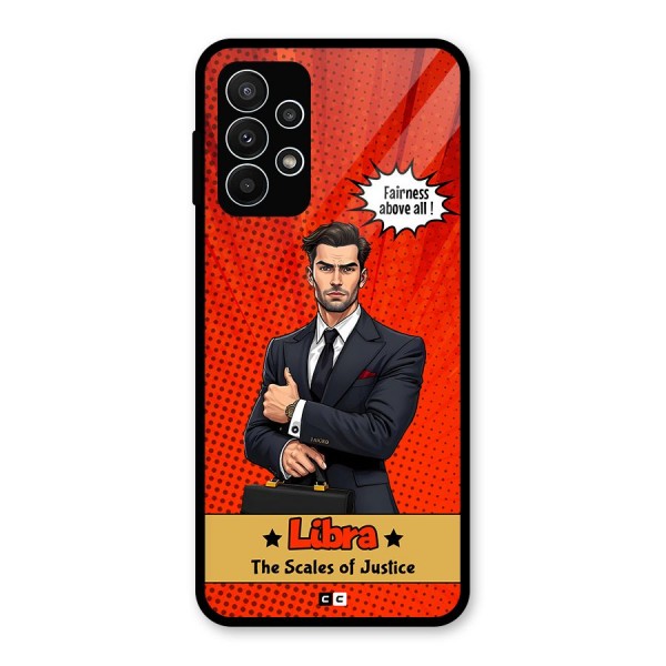 Impartial Libra Glass Back Case for Galaxy A23