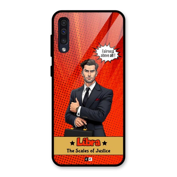 Impartial Libra Glass Back Case for Galaxy A30s