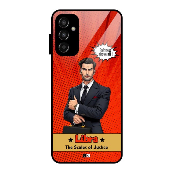 Impartial Libra Glass Back Case for Galaxy F13