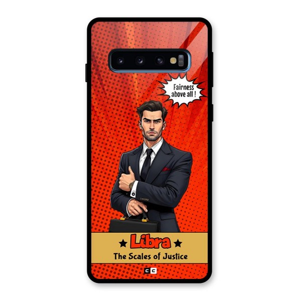 Impartial Libra Glass Back Case for Galaxy S10