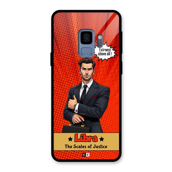 Impartial Libra Glass Back Case for Galaxy S9