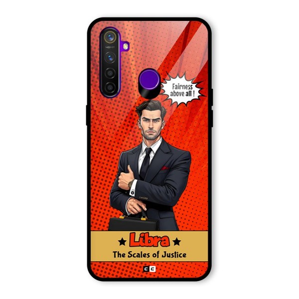 Impartial Libra Glass Back Case for Realme 5 Pro