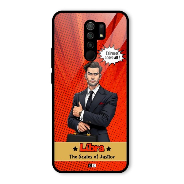 Impartial Libra Glass Back Case for Redmi 9 Prime