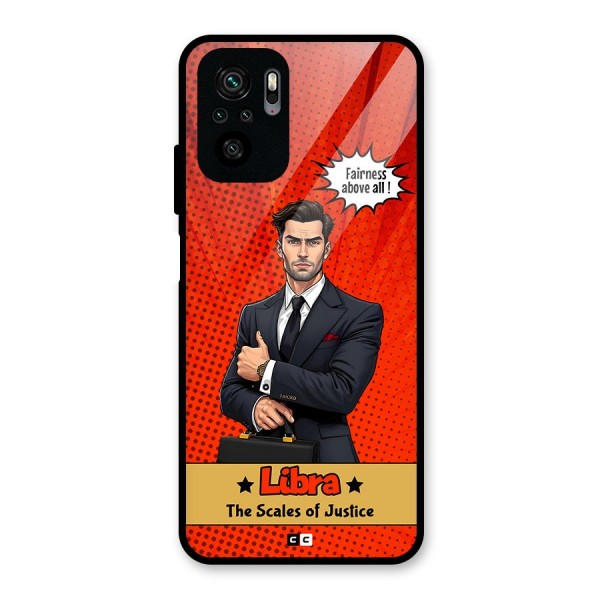 Impartial Libra Glass Back Case for Redmi Note 10S