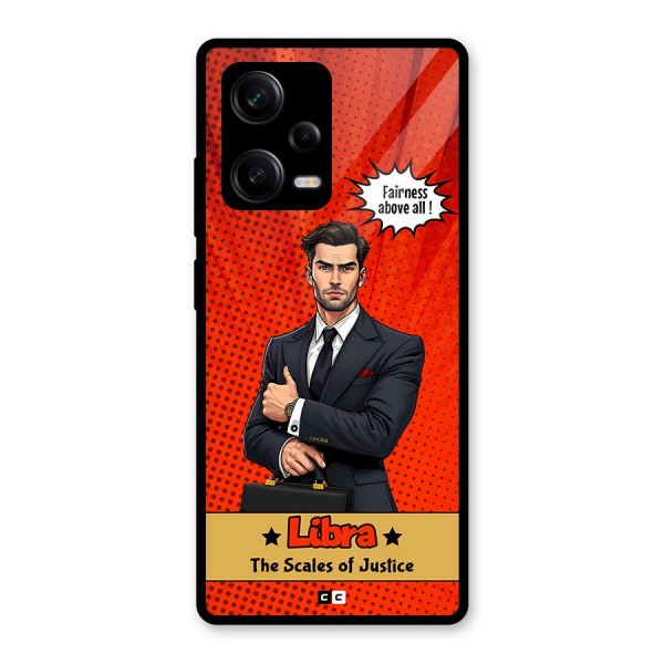 Impartial Libra Glass Back Case for Redmi Note 12 Pro