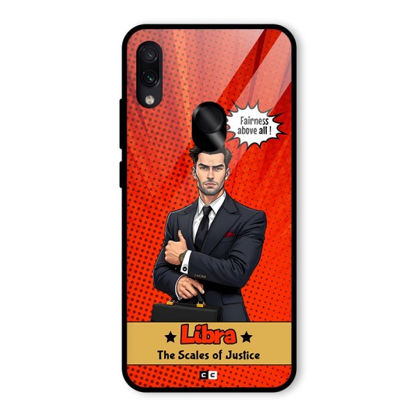 Impartial Libra Glass Back Case for Redmi Note 7