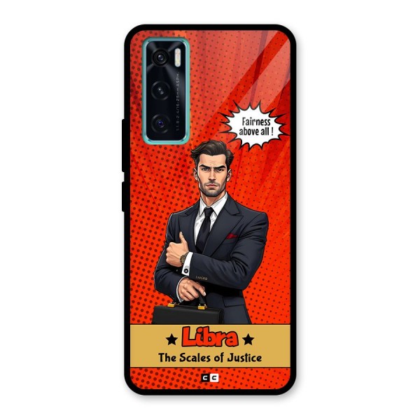 Impartial Libra Glass Back Case for Vivo V20 SE