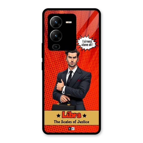 Impartial Libra Glass Back Case for Vivo V25 Pro