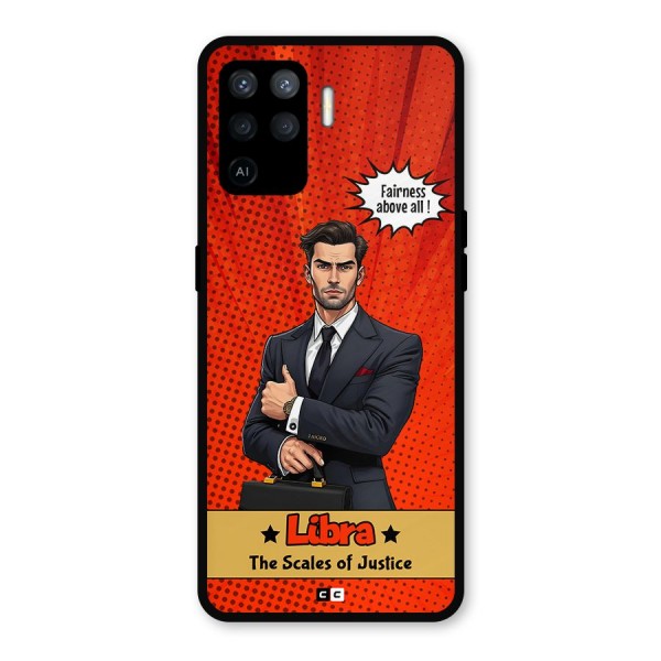 Impartial Libra Metal Back Case for Oppo F19 Pro