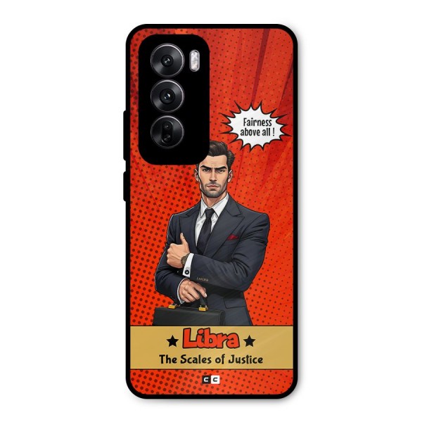 Impartial Libra Metal Back Case for Oppo Reno12