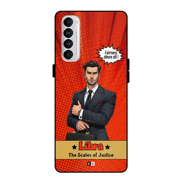 Impartial Libra Metal Back Case for Oppo Reno4 Pro