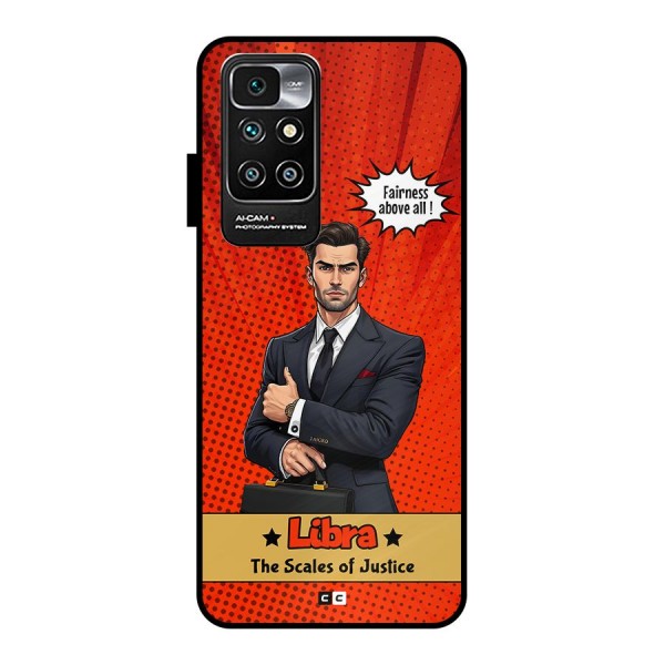 Impartial Libra Metal Back Case for Redmi 10 Prime