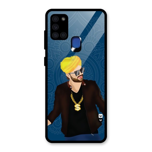 Indie Pop Illustration Glass Back Case for Galaxy A21s